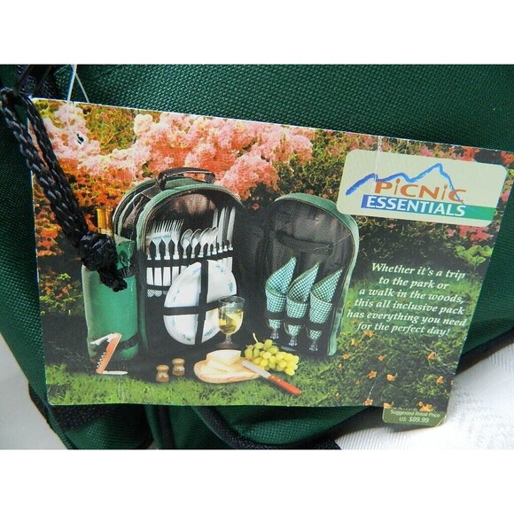 Picnic Essentials Picnic Backpack with Service for 4 plus more NWT - Picture 2 of 11